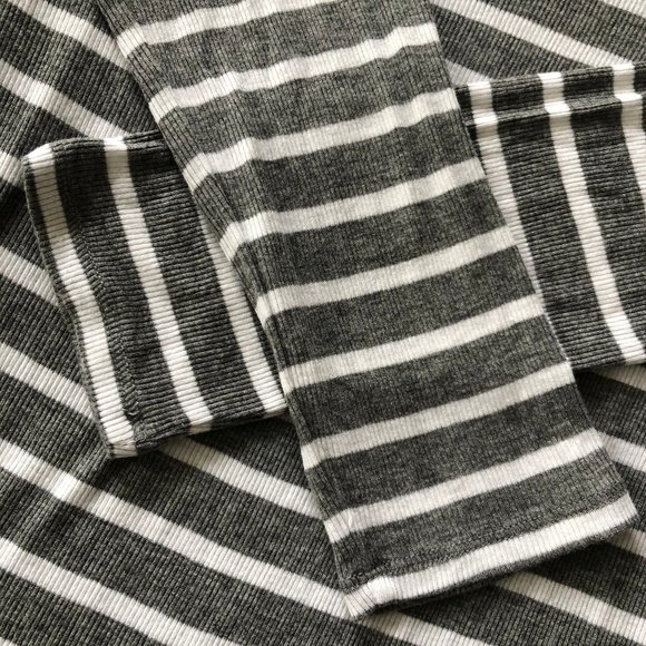 BCBG grey and white striped midi bodycon dress (M) - Picture 5 of 5